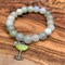 Margarita Charm Green Agate Semiprecious Stone Beaded Bracelet
